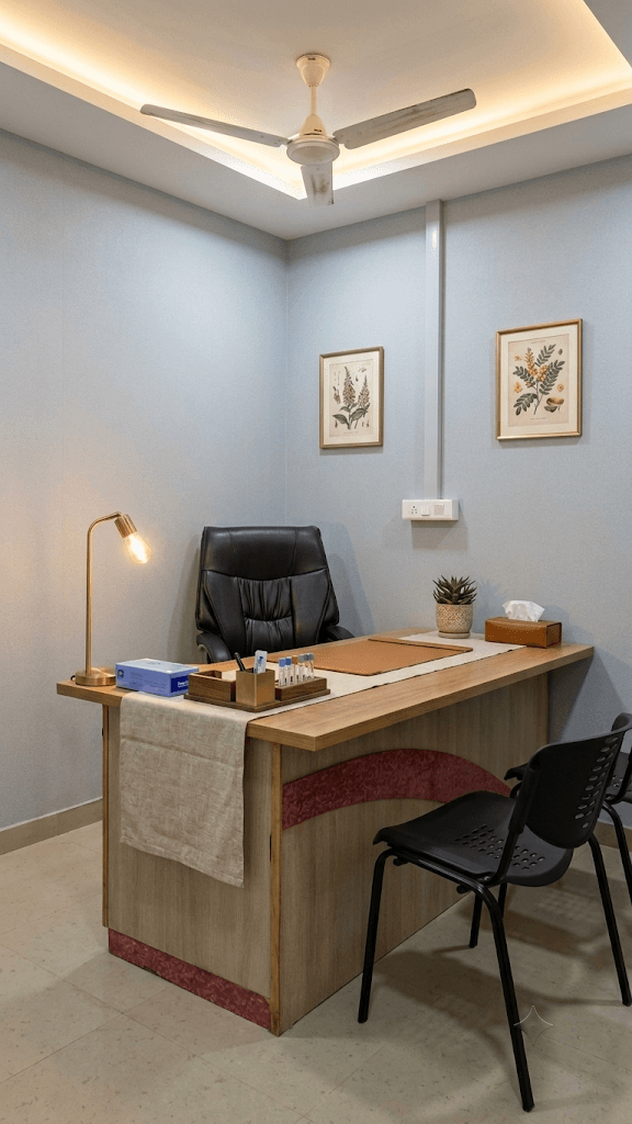 Doctor's Consultation Room at Mathrusri Poly Clinic